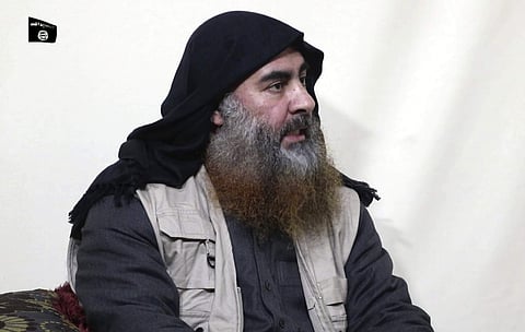 File image made from video posted on a militant website April 29, 2019, purports to show the leader of the Islamic State group, Abu Bakr al-Baghdadi. (Photo | AP)