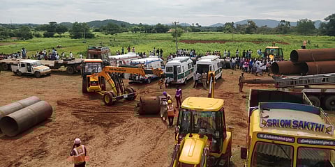 Rescue operations continue to retrieve two-year-old Sujith. (Photo| EPS)