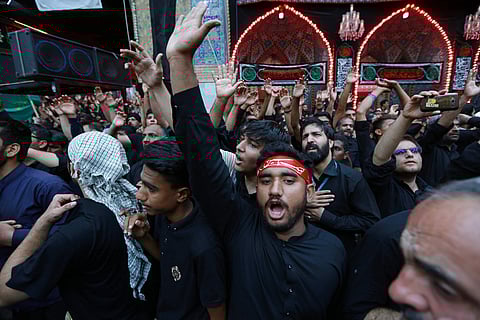 Shiite Muslim worshippers perform their rituals inside the holy shrine of Imam Hussein during the Arbaeen festival in Karbala, Iraq, Saturday, Oct. 19, 2019. (Photo | AP)