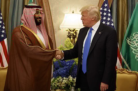US President Donald Trump with Saudi crown prince Mohammad Bin Salman (File Photo | AP)