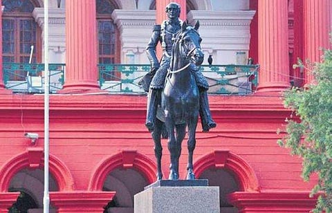 The Lord Cubbon statue outside the High Court | NAGARAJA GADEKAL