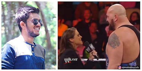 Ajmal Sabu (L) has already created 48 videos for the troll world and most of them were bumper hits.