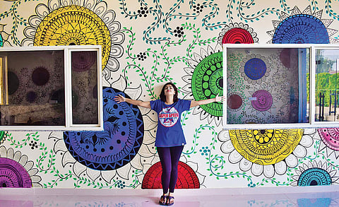 Creating art on walls