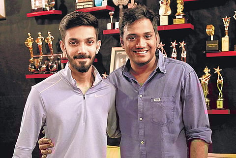 Music composer Anirudh with director Sanjay Bharathi (on right).