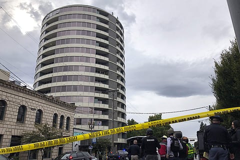 During the negotiations with the suspect, SWAT officers could be seen standing on balconies on several floors. ( Photo | AP )