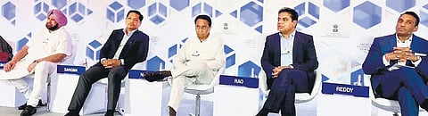 AP Industries and IT Minister Mekapati Goutham Reddy at the India Economic Summit 2019 in New Delhi on Thursday (Photo |EPS)