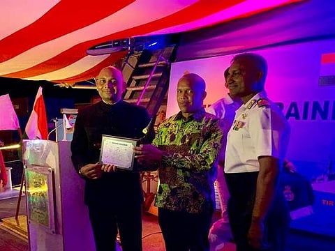 Trainees of the Indian Navy also performed various Indian dances on this occasion. ( Photo | ANI )