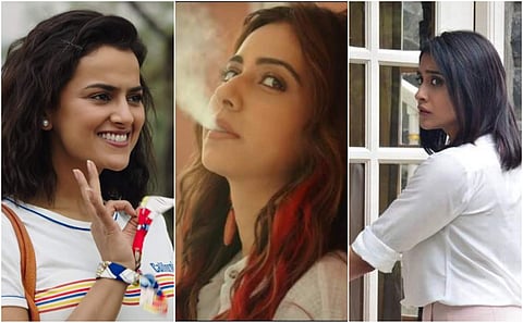 Actresses Shraddha Srinath, Rakul Preet Singh and Regina Cassandra.