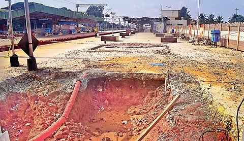 Work going on at Yelahanka railway station | PANDARINATH B