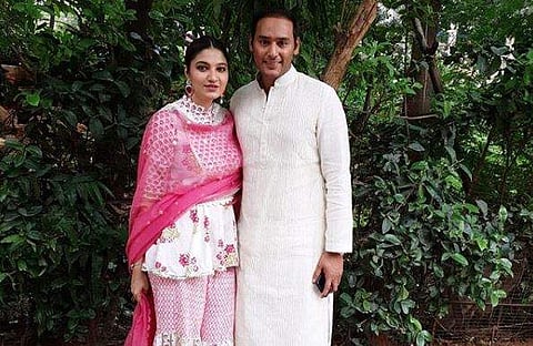 Anam Mirza with Asaduddin. (Photo | Instagram/Asad_ab18)