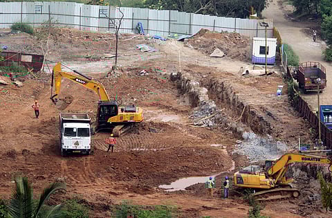 A view of a construction site of a metro train parking shed at Aarey Colony Mumbai Monday Oct. 7 2019. | (Photo | PTI)