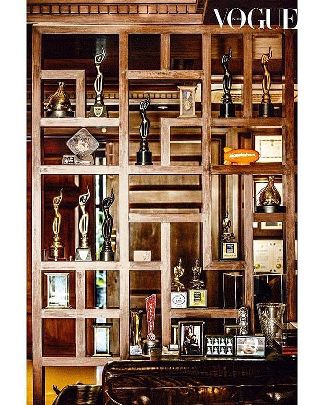 The few glimpses Gauri shared of the Khans' family home 'Mannat' (built in 2001) is testimony to her unmatchable talent and skill. The deeply private entrepreneur described how as their family grew, renovations and redesigns were made. (Photo of Gauri Khan at Mannat | Vogue India Instagram)