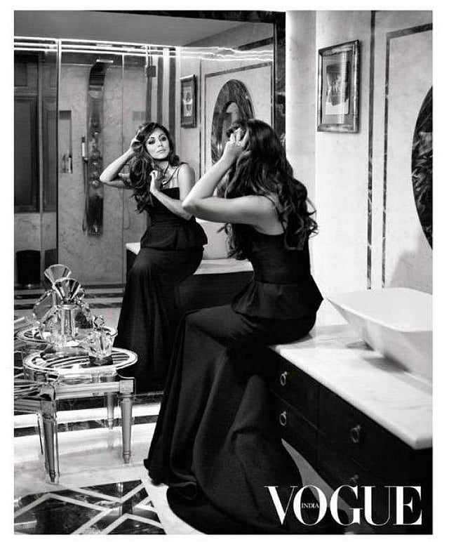 A takeaway from Gauri Khan's style book, in her own words: Keep it simple, classic and don't mix too many styles together. (Photo of Gauri Khan at Mannat | Vogue India Instagram)