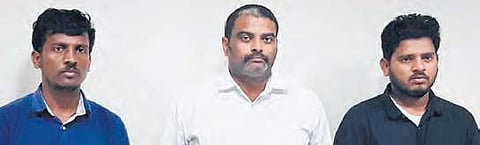 Ch Arvind Reddy, K Ram Reddy, and K Likith Reddy (File Photo |EPS)