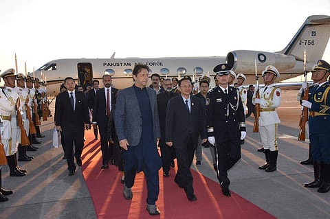 Pakistan PM reaches China ahead of the FATF plenary meet (Photo | PTI, Twitter)