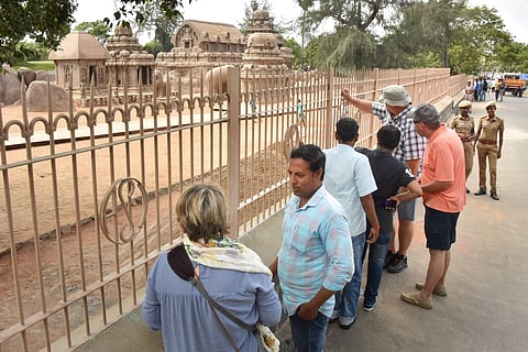 Preparations underway ahead of the second informal summit between Prime Minister Narendra Modi and Chinese President Xi Jinping in the seaside temple town of Mamallapuram Tuesday Oct. 8 2019. | (Photo | PTI)