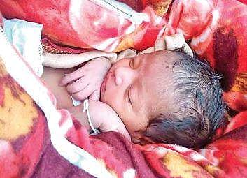 The baby rescued by Hyderabad Police (Photo |EPS)