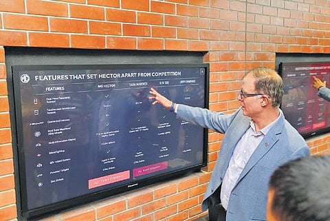 Rajeev Chaba,MD, MG India at the launch of the first digital studio in Bengaluru