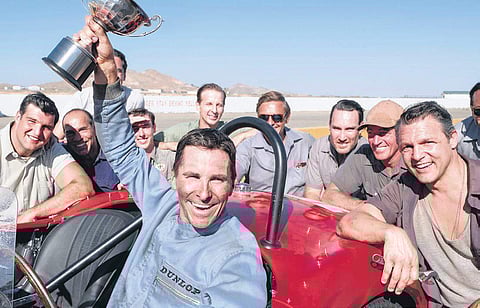 All smiles: On the sets of Ford v Ferrari