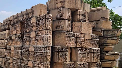 Mandir Nirman Karyashala in Ayodhya (Photo | EPS)