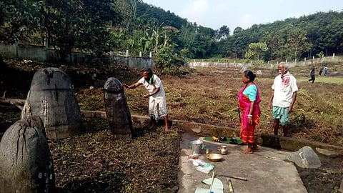 Rock garden atop a hillock in Garo Hills of Meghalaya. | (Photo | Prasanta Mazumdar/EPS)