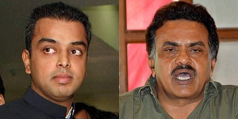 Senior Congress leaders Milind Deora (L) and Sanjay Nirupam (Photo | PTI)