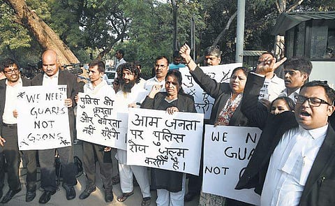 Lawyers at city’s district courts had been protesting against the clash between advocates and the police since November 4. (Photo | PTI)