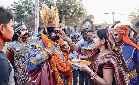File pic of Bhubaneswar Pradhan during Dhanu Yatra