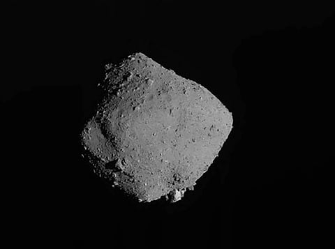 This image released on Wednesday, Nov. 13, 2019, by the Japan Aerospace Exploration Agency (JAXA), shows asteroid Ryugu taken by Japan’s Hayabusa2 spacecraft.  (Photo | AP)