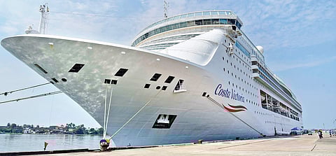 Luxury liner Costa Victoria which came calling in Kochi on Wednesday| Albin Mathew