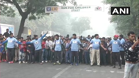 A 'Run for Children' was flagged off in the national capital on November 14. (Photo | ANI)