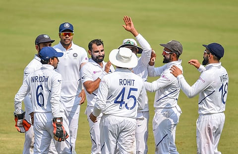 Mohammed Shami took four wickets as India crushed Bangladesh by an innings and 130 runs inside three days of the opening Test on Saturday. (Photo | PTI)