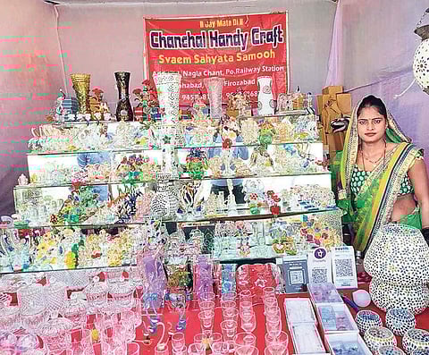 Surendra Kumar (28) of Firozabad said the products are priced between Rs 40 and Rs 6,000 depending on size and intricate work.