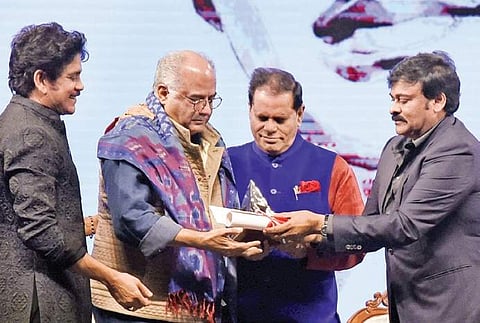 Film producer Boney Kapoor receives the ANR award on behalf of Sridevi