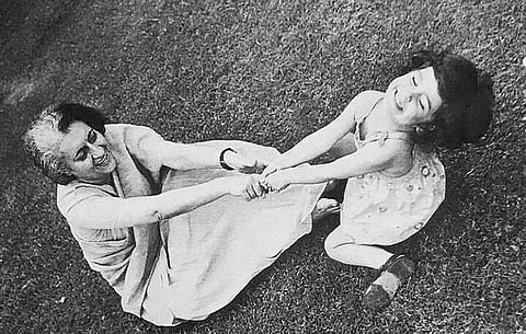 Priyanka Gandhi shared a throwback picture with her grandmother Indira Gandhi. (Photo| Twitter)