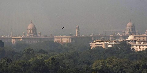 Air Quality Index in Delhi is in the severe plus category. (Photo | PTI)
