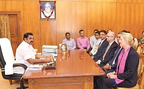 Hans Jacob Frydenlund, Norwegian Ambassador to India, called on Chief Minister Edappadi K Palaniswami at Secretariat on Tuesday | special arrangement