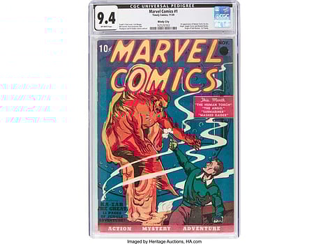 A copy of Marvel Comics No. 1, the 1939 comic book considered the ‘Big Bang’ of the Marvel Comics Superhero Universe. (Photo | AFP)