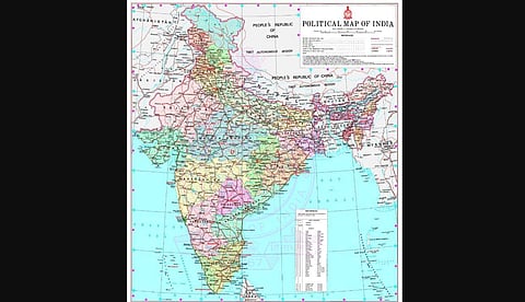 Political map of India. (Photo | Twiter)
