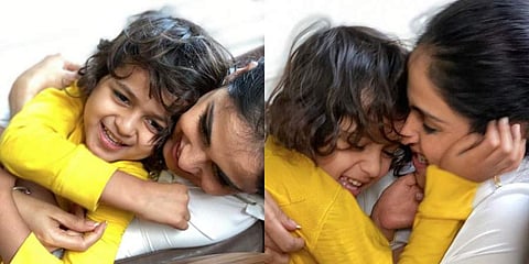 Genelia Deshmukh with her first born Riaan. (Photo | Instagram)