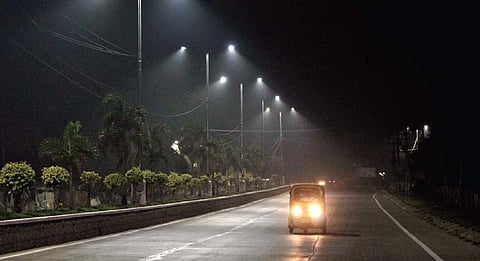 Dimly-lit streets of Andhra Pradesh.