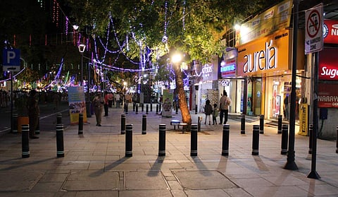 An image of the plaza tweeted by a user. (Photo | Twitter @VishalBhojak9)