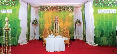 Arun Kumar's green wedding reception .