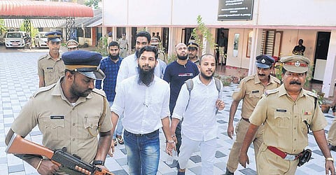 Convicts in the Kanakamala IS case being shifted to jail after the NIA Court in Kochi sentenced them on Wednesday | A Sanesh