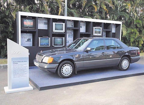 The first Mercedes-Benz rolled out at MB India plant in 1995 (Photo| Mercedes-Benz India)