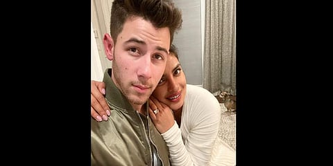 Priyanka Chopra and Nich Jonas on Thanksgiving. (Photo | Twitter)