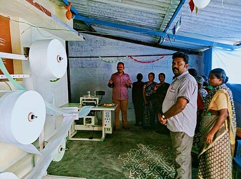 In collaboration with women Self Help Groups (SHGs), READ set up ten pad-making units at ten villages at Sathyamangalam and Gobichettipalayam, TN Palayam blocks of Erode.