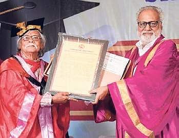 Atal Bihari Panda with the Governor