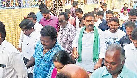 Tenali MLA Annabathuni Siva Kumar inspecting wards on Friday | Express