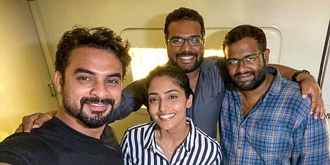 'Bigil' actress Reba Monica John with Tovino Thomas